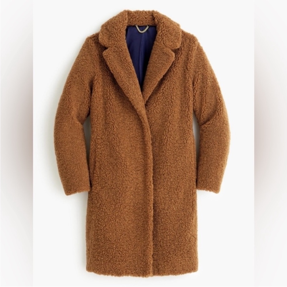 J Crew Brown Teddy Coat
